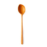 white dip spoon with pointed edge on a white background