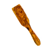 Olive wood Pancake spatula on a white background