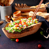 Extra Large Rustic Olive Wood Fruit Bowl