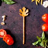 Carved Oak Leaf Wooden Spoon