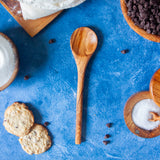 Short Olive Wood Mixing Spoon