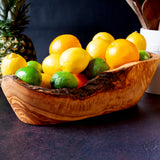 Extra Large Rustic Olive Wood Fruit Bowl