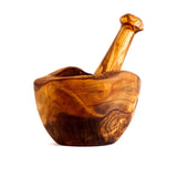 Rustic Olive Wood Mortar & Pestle