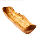 Rustic Olive Wood Cracker Basket