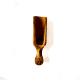 wood scoop on white background
