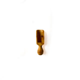 small wooden scoop on white background