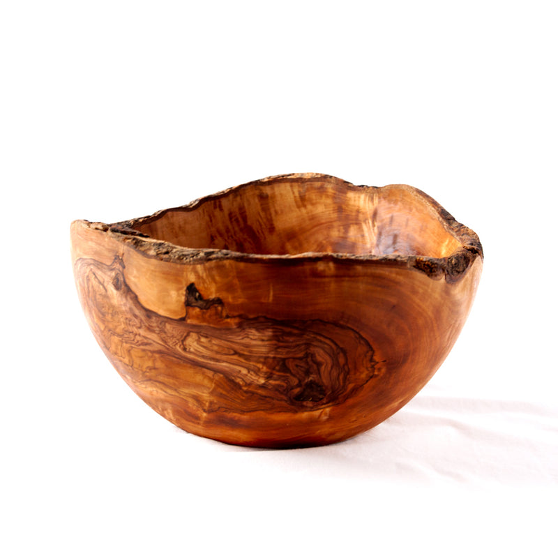 Large Rustic Olive Wood Serving Bowl