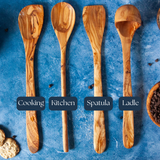 Extra Long Handled Olive Wood Cooking Spoon