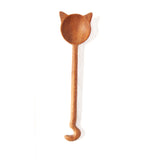 Cat spoon on a white background