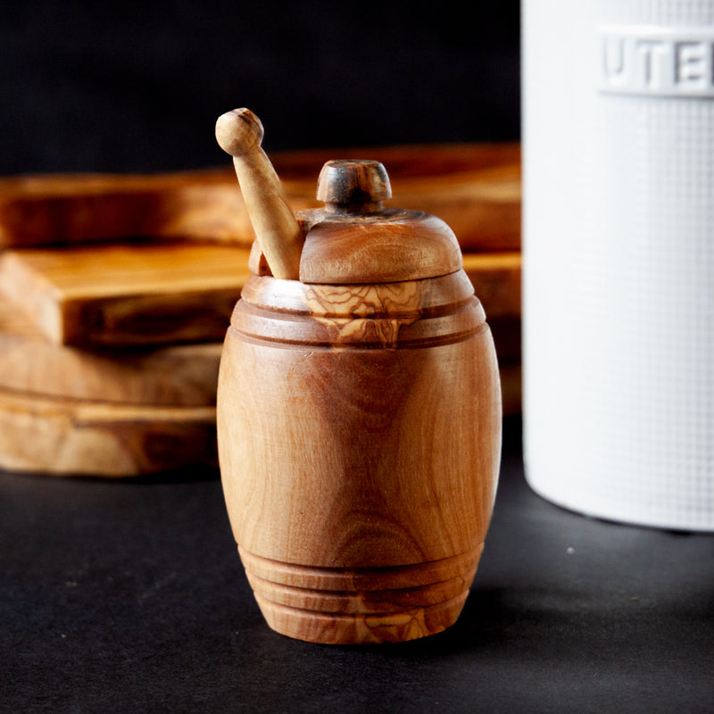 Olive Wood Honey Jar