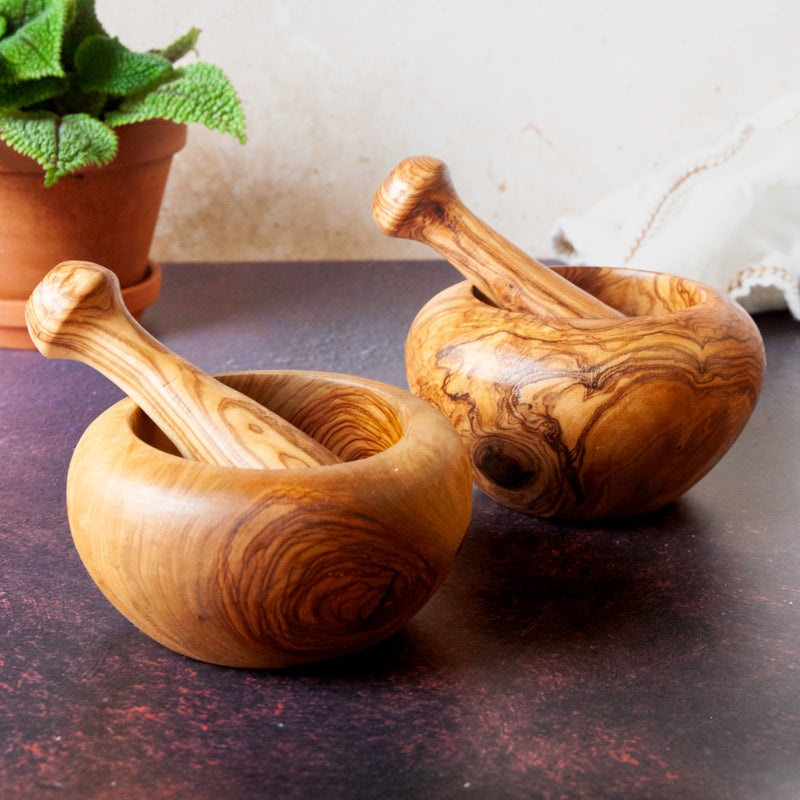 Olive Wood Mortar & Pestle