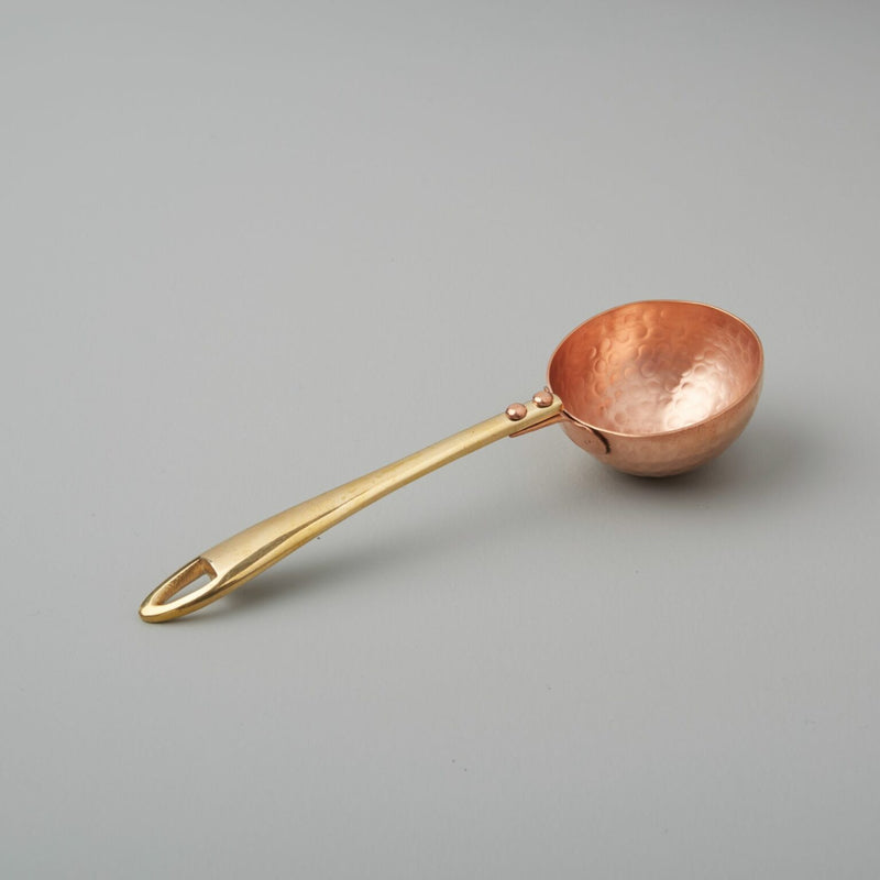  Copper and Steel Coffee Scoop, Food Grade & Measures 2 Tsp, Antique & Rustic Cast Iron Metal Spoon, Use For Espresso Beans, Tea  Leaves, or Sugar