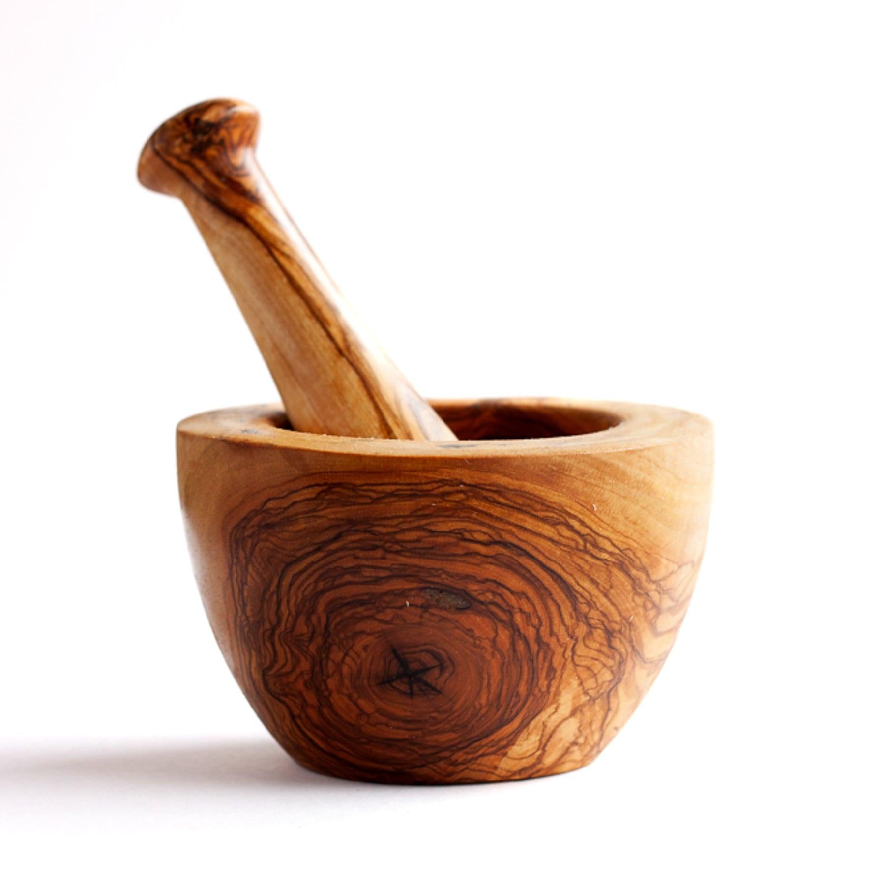 Olive Wood 7″ Pestle & Mortar – UNIQUE-TOUCHES®