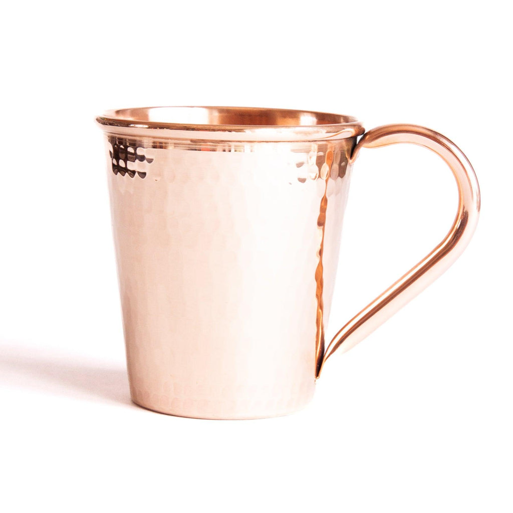 Handmade pure copper water tea wine beer coffee cup with copper dishes  Anti-scalding handle Moscow Mule Wine Cup Drinkware