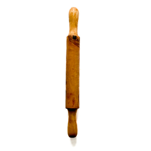 wooden rolling pin with handles