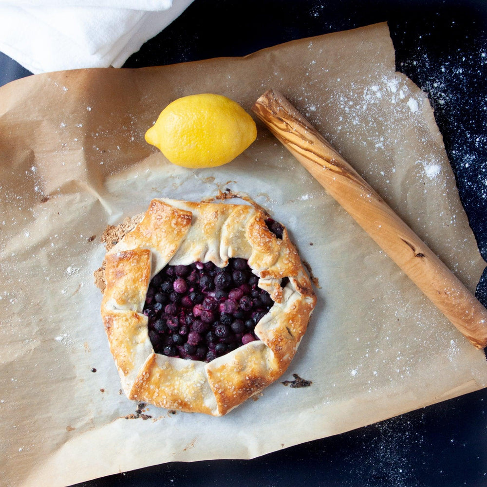 French Rolling Pin with Blueberry Galette