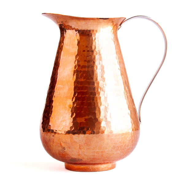 Copper Water Pitcher with Stainless Steel Handle
