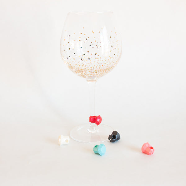 Silicone Gem Wine Glass Charms